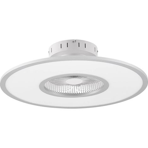 Lindby Ventilador de techo con lámpara 'Romea' en Gris Plástico