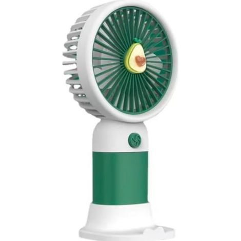 Mini ventilateur portable mignon, portable et rechargeable par USB, léger, conception à 5 lames, refroidissement à 3 vitesses, compact, style fruit amusant, (1/4)
