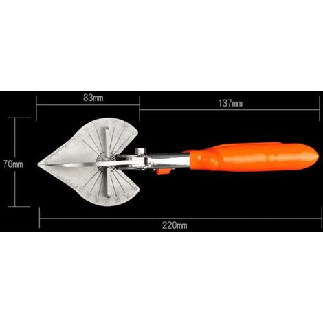 Cisaille d’Angle à Mitre Cisailles à Onglets Multi-Angles de 45 à 135 Degrés Cisaillement de Joint Pince Coupante à Onglet pour Coupe-Liège Bandes Plastique