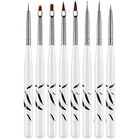 Lot de 8 pinceaux de précision miniatures pour artistes, adaptés à la peinture acrylique, aquarelle, huile, visage, ongles et maquettes. (1/5)