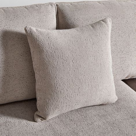 Mömax Wohnlandschaft Nilas Beige Chenille mit Hocker (1/5)