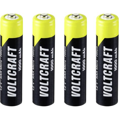 VOLTCRAFT Endurance HR03 Batteria ricaricabile Ministilo (AAA) NiMH 1000 mAh 1.2 V 4 pz. (1/4)