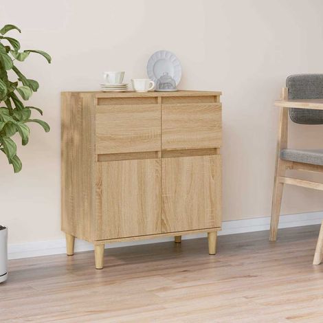 vidaXL Aparador de madera contrachapada roble Sonoma 60x35x70 cm (1/5)