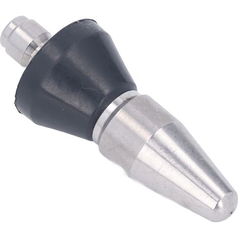 Buse à jet pointue nettoyeur haute pression 5000 PSI mini compact acier inox pour rechange grande tête arrière 3 trous 1/4 pouce NPT (1/5)