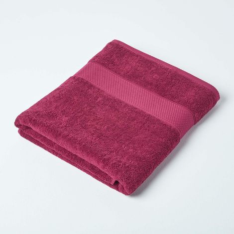 HOMESCAPES Turkish Cotton Bath Sheet, Burgundy
