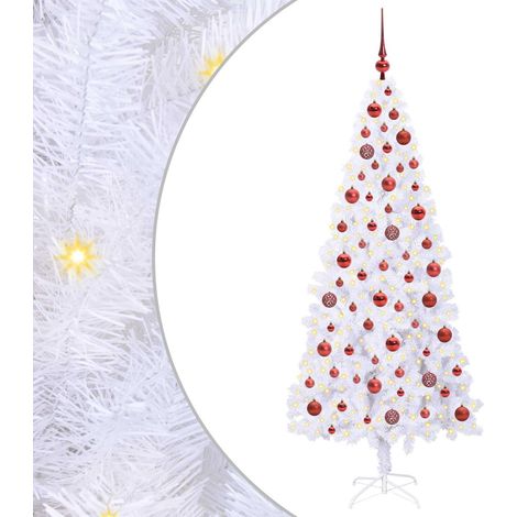 Künstlicher Weihnachtsbaum Weiß 180 cm PVC und Stahl vidaXL