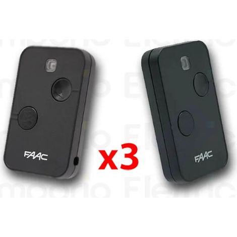 faac 3 x télécommande 2 canaux xt2 433 slh lr 787007