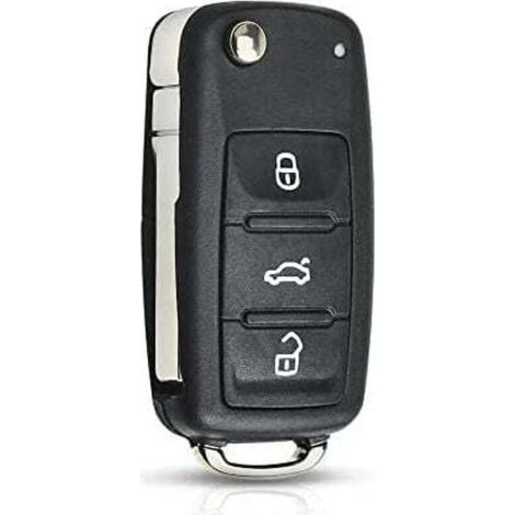 Faltbares Autoschlüsseletui für VW Golf Mk6, Polo, Passat, Seat, SkodaStrapazierfähiges MaterialErsatz für abgenutzte Schlüssel - T1guan