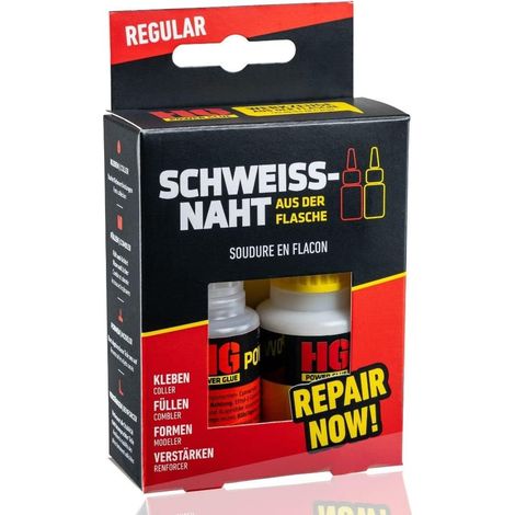 REGULAR super glue extra forte - colle pour plastique caoutchouc pierre céramique verre bois - résistant à l'eau, à la chaleur et à séchage rapide 1x20g colle + 1x40g granulés (1/5)