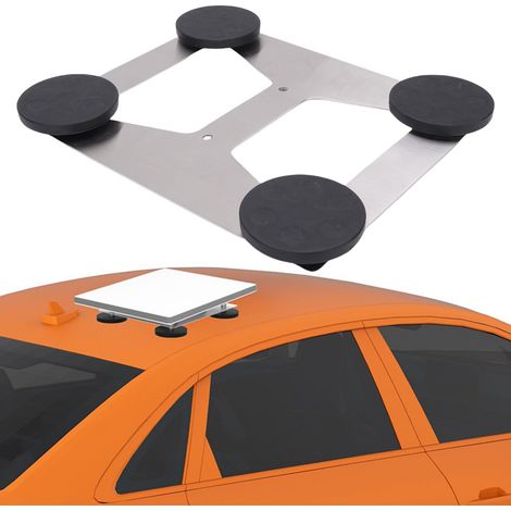Magnetisches Autodach-Montageset – Hochwertige Halterung aus Edelstahl 304, Abmessungen 24 x 20 cm, mit 4 Montageplatten und Schutzabdeckung, für Front-/Heckscheibe (1/5)