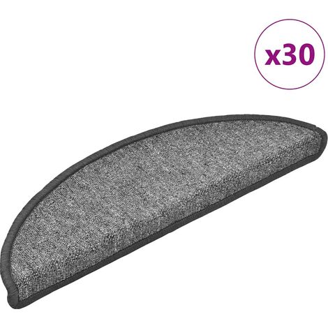 Stufenmatten 30 Stk. 56x17x3 cm Dunkelgrau Halbrund
