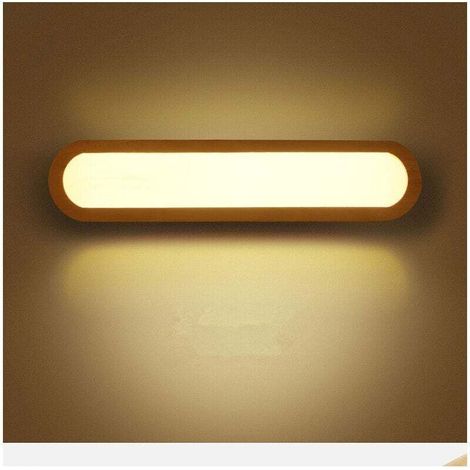 Applique murale LED nordique en bois massif, luminaire décoratif d'intérieur, idéal pour une chambre à coucher, un couloir, des escaliers, une armoire carrée créative en bois, une lampe de lecture Iko