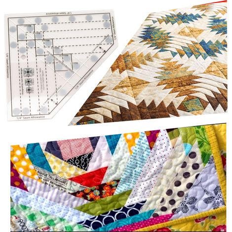 [Mini-Patchwork-Lineal] [Professionelles Acryl] [138 mm] [Transparent mit präziser Graduierung für DIY-Projekte]Fertige Blöcke 6, 8 und 10 Zoll (1/5)