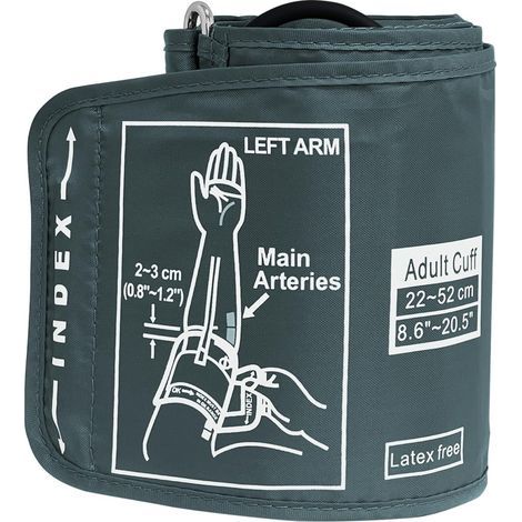 Blutdruckmanschette, 22-52 cm extra groß, latexfreies Nylon, komfortabel, für Erwachsene mit kräftigen Armen (1/5)