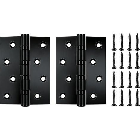 2 PcsCharniere Porte Charnières pour Placards Charniere Inox Charnière en Acier Inox Charnières pour Porte Placard Charnière Invisible 100 x 76 x 2 mm (1/4)