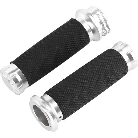 Motorradgriffe aus Aluminiumlegierung und Gummi, kompatibles Zubehör VRSC XL XR 96-13, silber, rutschfest und komfortabel. (1/5)