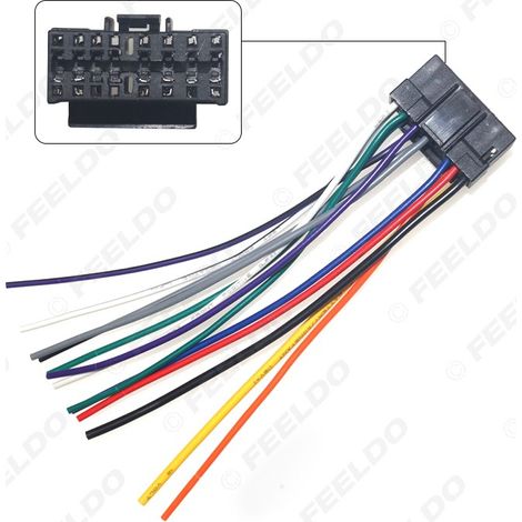 Compatible avec les anciens câbles de prise Sony JVC, les faisceaux de câblage audio de voiture à 16 broches, les câbles arrière de lecteur CD, les câbles d'alimentation et les câbles de haut-parleurs