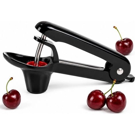 Dénoyauteur de cerises manuel – Noir – Pour prunes et baies – Portable – Ustensile de cuisine (1/5)