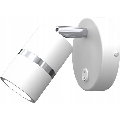 Wand- und Deckenleuchte, weiß verchromt, beweglich, LED, GU10, polnische Lampe (1/3)