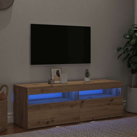 TV-Schrank mit LED Artisan-Eiche 120x35x40 cm Holzwerkstoff (1/5)