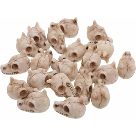 20 mini crânes de dragon décoratifs pour jardin, extérieur, résistants à l'eau, installation facile, aquarium. (1/5)