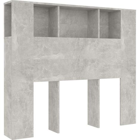 Maison Exclusive - Mueble cabecero gris hormigón 120x18,5x102,5 c (1/5)