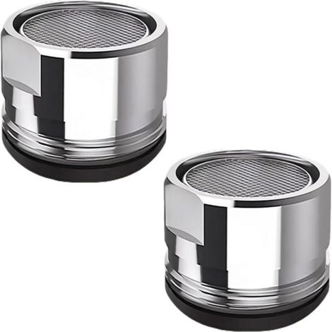 2pcs Aérateur de robinet de salle de bain, 20 mm, spirale extérieure, eau chaude et froide, accessoires de sortie d'eau universels (1/5)