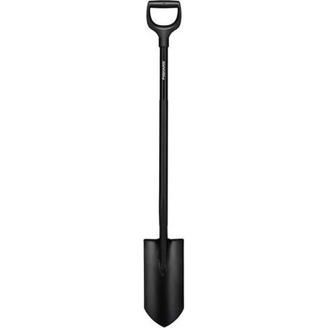Fiskars Ergonomic Pro Schaufel schwarz, Stahl boriert, 130,7 cm (1/5)