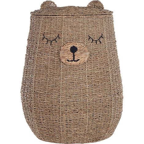 Kinder Aufbewahrungskorb Teddybär FULAN Seegras Naturfarben (1/5)