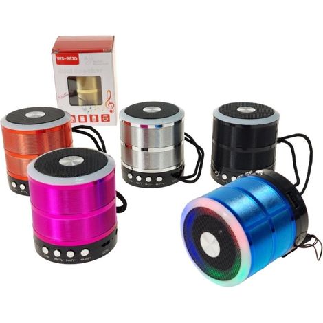 Altavoz Bluetooth redondo con cable USB MIX