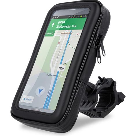 Supporto per cellulare per moto, ciclomotore, bicicletta Impermeabile MaxLife -XL Nero (1/3)