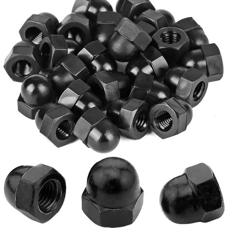 50 Pièces M8 Noir Ecrou Borgne Inox écrous borgne M8 hexagonaux Ecrou Borgne Hexagonal DIN 1587 Forme Supérieure A2 V2A Cache Ecrou pour Vis Boulons Filetés (1/5)