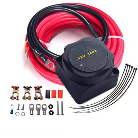 140A Dual Battery Isolator Kit with 12V Voltage Sensitive Relay and Dual Battery Automatic Charger (1/4)