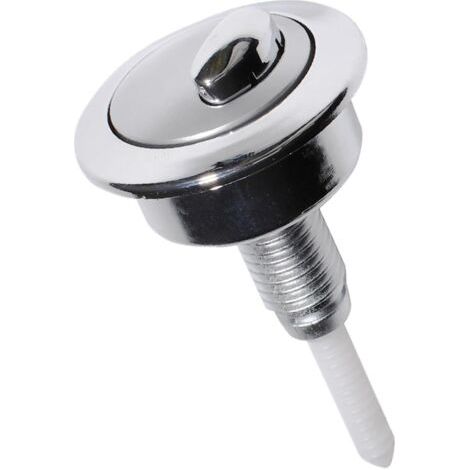 Bouton poussoir double pour chasse d'eau WC Bouton poussoir de réservoir de toilette à double chasse Chromé CF1003CP Compatible avec Siamp Twyford Optima49 (1/4)