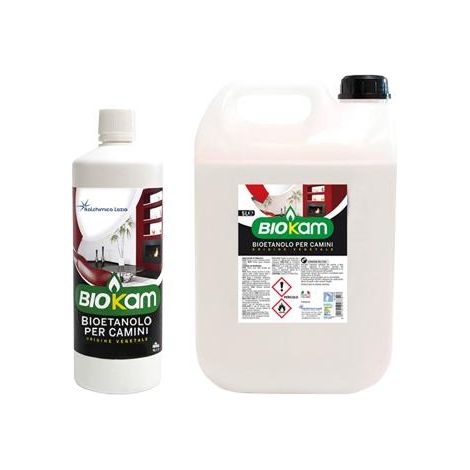 Liquido bioetanolo per camini e stufe a liquido con fiamma viva - 5 litri (1/6)