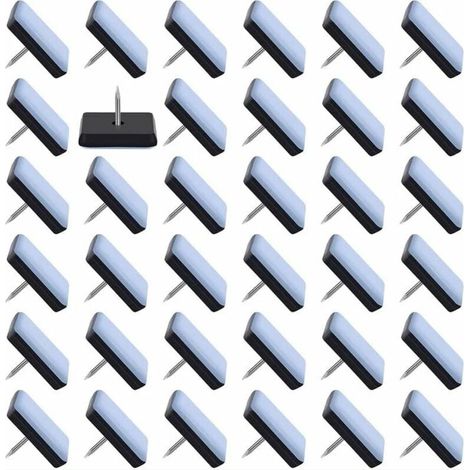 (25x25mm) 50 Stück Teflon-Möbelgleiter Möbelgleiter mit Nägeln Nagelgleiter für Stuhl (1/4)