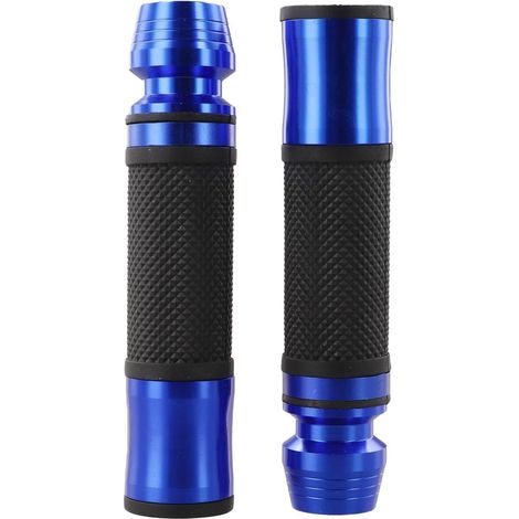 Poignées pour moto Antidérapantes en Caoutchouc 1 Paire Poignées(blue) (1/5)