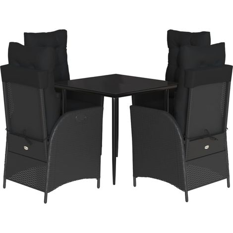 Maison Exclusive - Set de muebles jardín 5 pzas con cojines ratán (1/5)