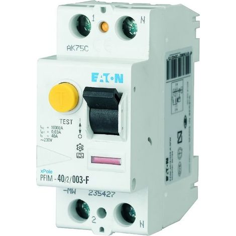 Eaton Disjoncteur FI (RCCB), 40A, 2 p, 30mA, Type G/F, 187450