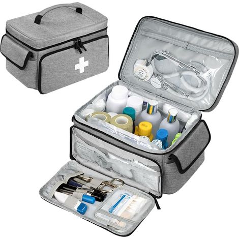 Trousse de premiers secours, sac de rangement de premiers secours, étanche, pour la maison, la voiture, l'extérieur, le camping, la randonnée (1/5)