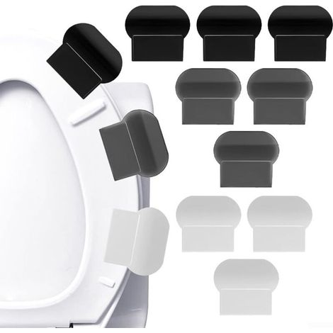Lève-siège de toilette, poignée de levage adhésive pour abattant de toilettes, pour , maison, salle de bain, bureau, restaurant, hôt (1/4)