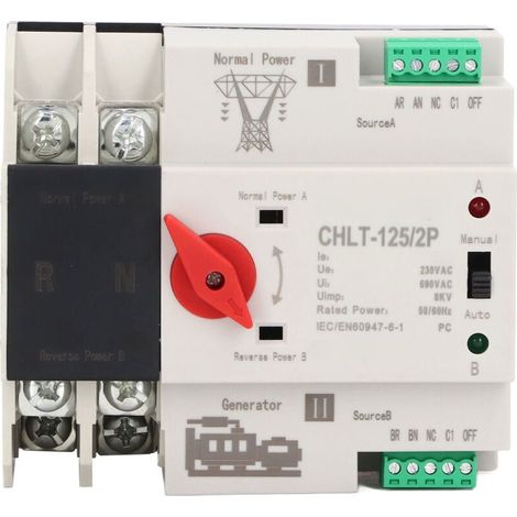 Automatischer Zweistrom-Umschalter, flammhemmend, für Einkaufszentren, 230 V Wechselstrom, 100 A (1/4)