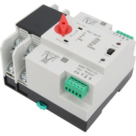 Commutateur de transfert automatique à double alimentation avec contrôleur bidirectionnel ininterrompu ZGQ5-100/2P 220 V (1/5)