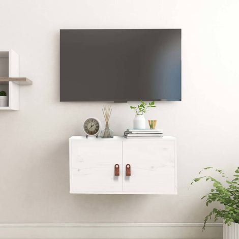 vidaXL Armario de pared de madera maciza de pino blanco 60x30x30 cm (1/5)