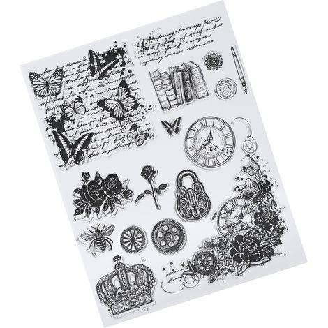 Tampon transparent en caoutchouc TPR pour la décoration de journaux et d'albums DIY, accessoires de loisirs créatifs (Tampon T1746) (1/5)