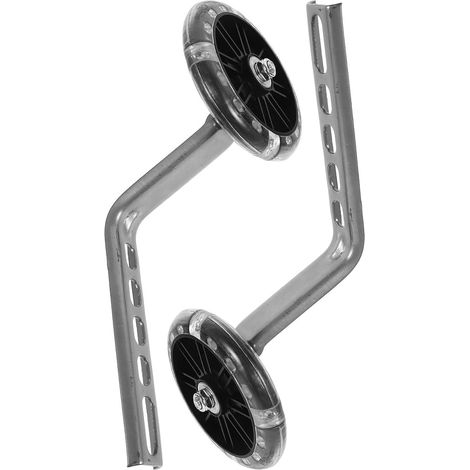 Roues Stabilisatrices LED Noir Garçon et Filles pour Vélo 1 Set, Alliage D’Aluminium et Plastique, Silencieuses, pour Débutants (1/5)