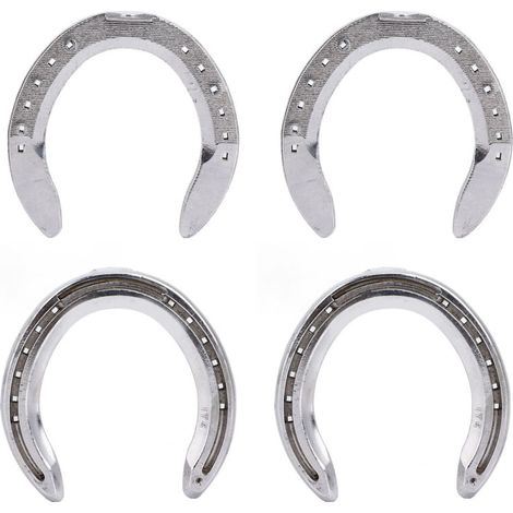4 pieces lightweight, reliable, practical aluminum alloy horseshoes, riding accessory for racetracks and farms, No. 5 (1/5)