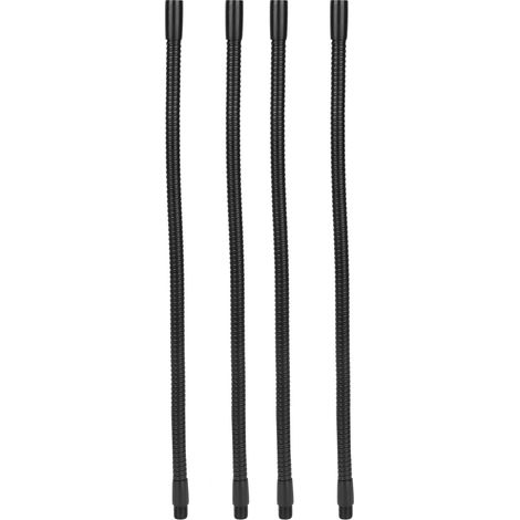 Lot de 4 flexibles de lampe en aluminium, calibre 10 mm, bras orientable pour lampe de bureau, raccords d'éclairage, 30 cm (1/5)