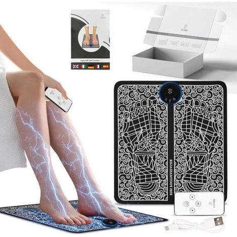 Elektrisches EMS-Fußmassagegerät mit Fernbedienung und Bedienungsanleitung – Fußmassage und Entspannung – 8 Modi, 18 Intensitätsstufen (1/5)