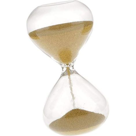 Sanduhr – 3 Minuten – Glas – Goldfarben – Für Zuhause und Büro – Batterielose Zeitanzeige – 1 Stück (1/5)